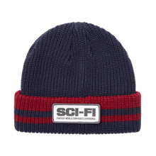 Load image into Gallery viewer, SCI-FI FANTASY - Reflective Patch Striped Beanie
