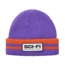 Load image into Gallery viewer, SCI-FI FANTASY - Reflective Patch Striped Beanie
