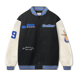 Butter Goods - Blue Note Varsity Jacket, Navy / Cream