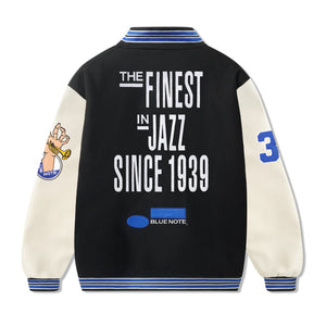 Butter Goods - Blue Note Varsity Jacket, Navy / Cream